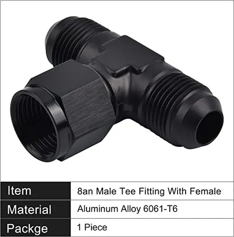 Evilenergy EVIL ENERGY 4/6/8/10AN Male Tee Fitting Adaptor with Female Swivel on Side