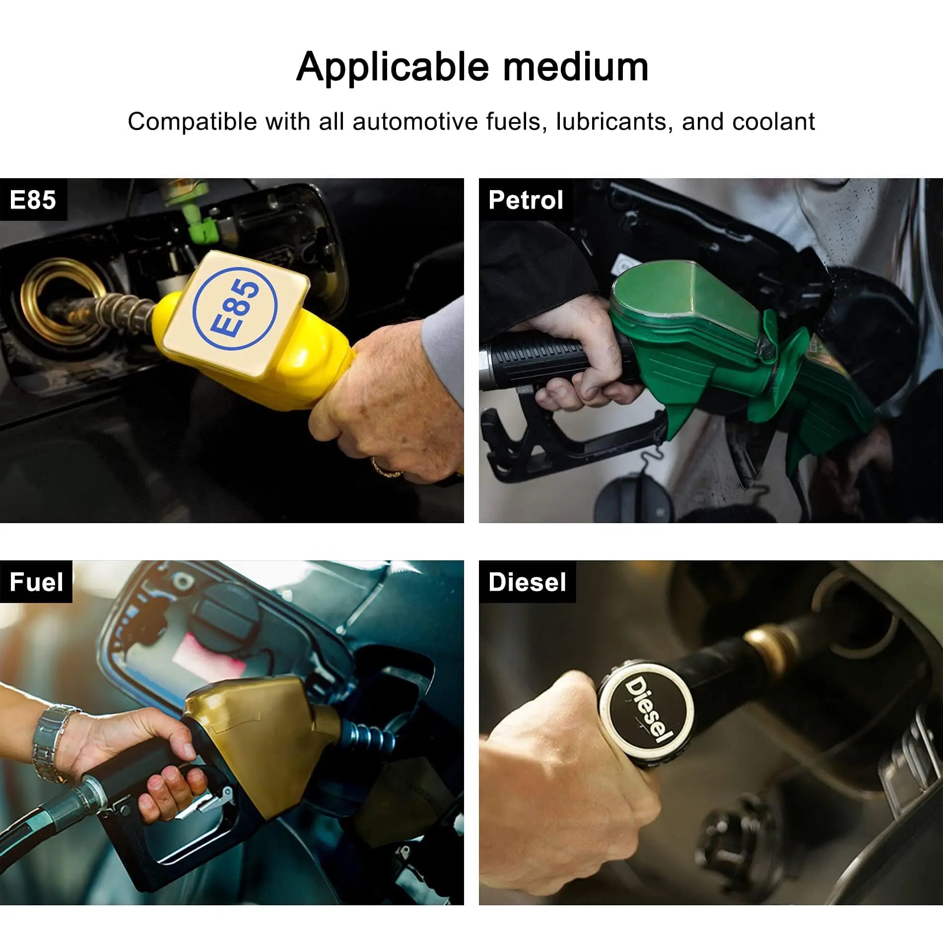 Ucreative Kit Tubo Carburante In PTFE Intrecciato Nylon, 3 M, ID 5 Mm, Raccordi AN4, Per E85 E Alta Pressione