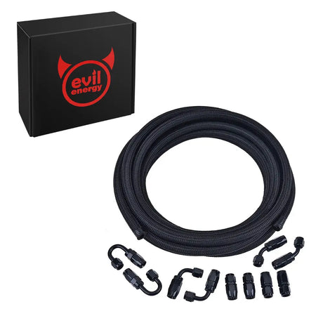 Evilenergy EVIL ENERGY 4AN CPE Fuel Line Fitting Kit Braided Nylon Hose 16FT