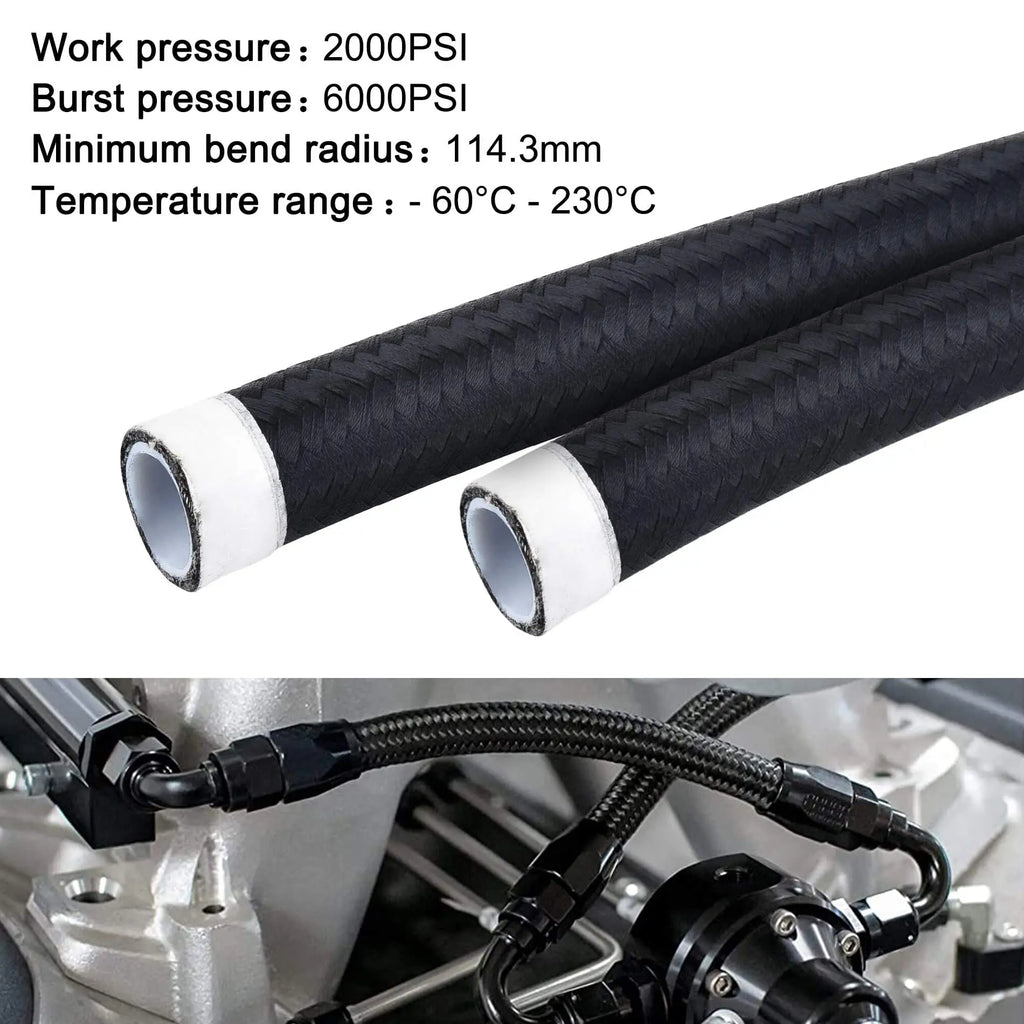 EVIL ENERGY 6/8/10AN PTFE Fuel Line Kit E85 Nylon Braided Fuel Hose ...