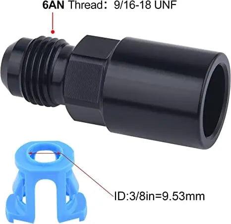 evilenergy EVIL ENERGY 6/8AN Male to 3/8"or 5/16" SAE Quick-Disconnect Female Push-On EFI Fitting[6AN to 3/8 inch]