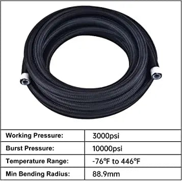 6AN 3/8 X 7.6m Aluminium Fuel Line Hard Tube 25' 10mm AN6 Proflow