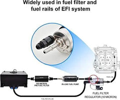 Evilenergy EVIL ENERGY 6AN Male to 3/8" 5/16" Quick-Disconnect Female EFI Fitting Aluminum