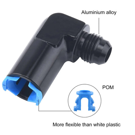 Evilenergy EVIL ENERGY 6AN Male to 3/8" or 5/16" SAE Quick-Disconnect Female 90 Degree Push-On EFI Fitting