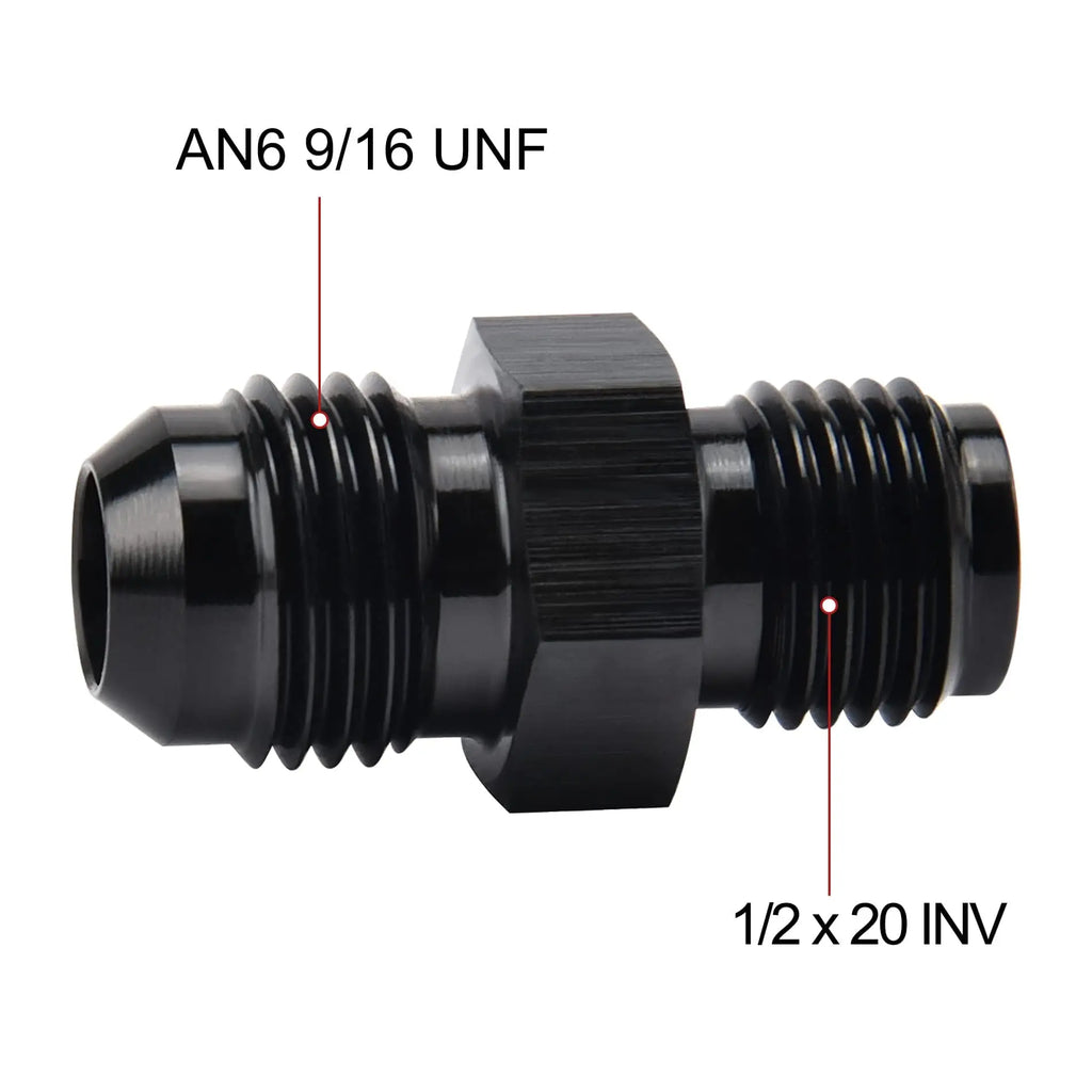 6an Thread EVIL ENERGY 6AN Male to 1/2 x 20 Inverted Flare Thread Adapter Fittings ...