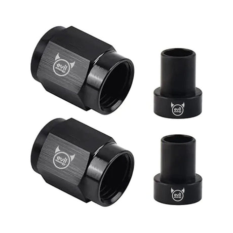 Evilenergy EVIL ENERGY AN Female Hardline Tube Nut & Sleeve Fitting For Aluminum Tubing 2PCS