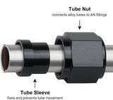 Evilenergy EVIL ENERGY AN Female Hardline Tube Nut & Sleeve Fitting For Aluminum Tubing 2PCS