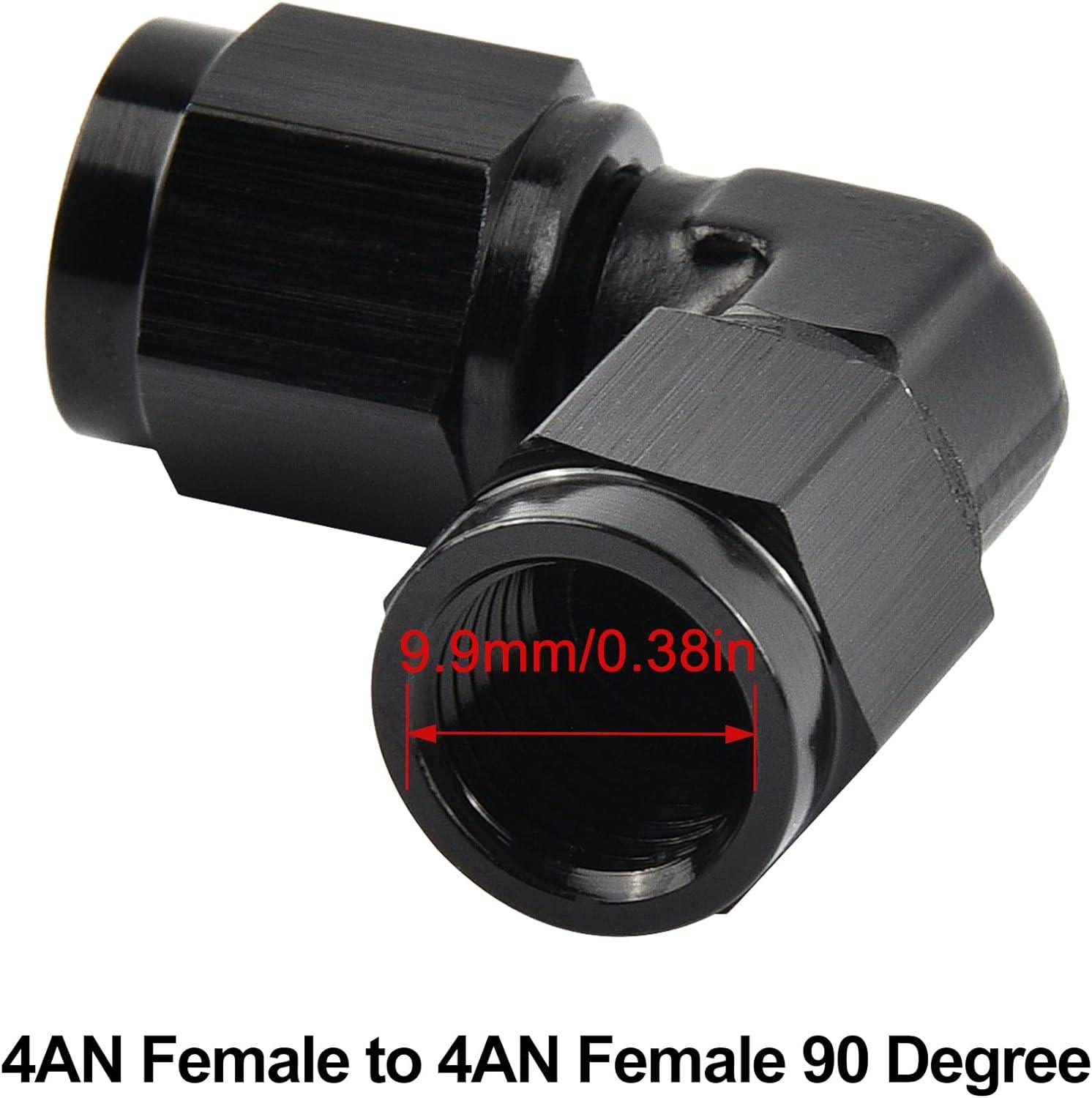 EVIL ENERGY AN Female to AN Female 90 Degree Low Profile Swivel Coupler Union Fitting Adapter Aluminum