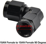 EVIL ENERGY AN Female to AN Female 90 Degree Low Profile Swivel Coupler Union Fitting Adapter Aluminum
