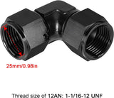 EVIL ENERGY AN Female to AN Female 90 Degree Low Profile Swivel Coupler Union Fitting Adapter Aluminum