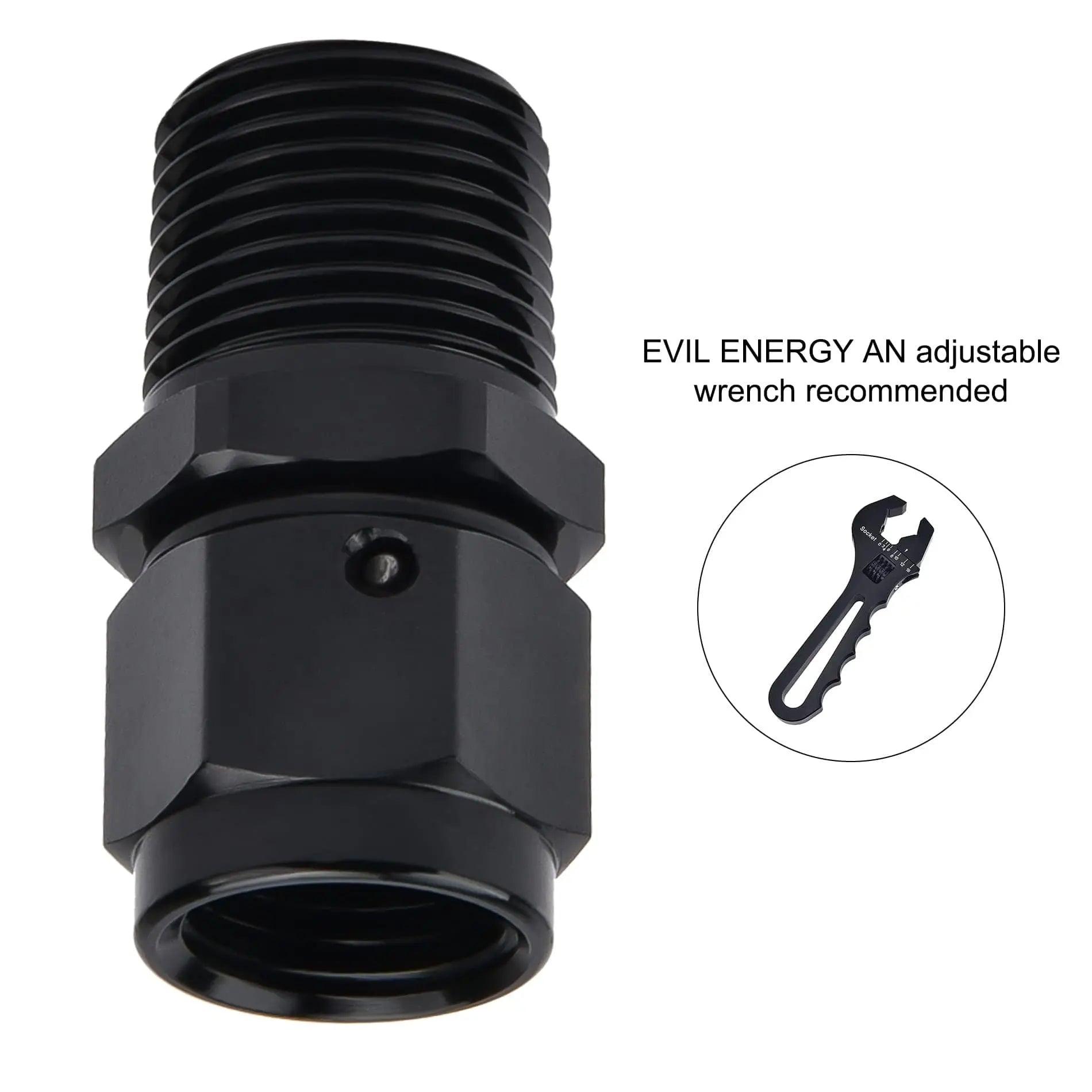 Evilenergy EVIL ENERGY AN Female to NPT Male Swivel Fitting Aluminum