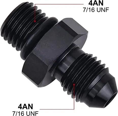 Evilenergy EVIL ENERGY 4/6/8/10/12AN Flare to AN ORB Male Fuel Rail Adapter Fitting Black 2PCS/4PCS