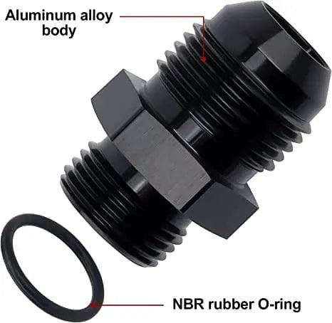 Evilenergy EVIL ENERGY 4/6/8/10/12AN Flare to AN ORB Male Fuel Rail Adapter Fitting Black 2PCS/4PCS