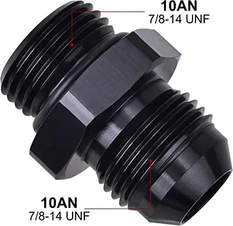 Evilenergy EVIL ENERGY 4/6/8/10/12AN Flare to AN ORB Male Fuel Rail Adapter Fitting Black 2PCS/4PCS