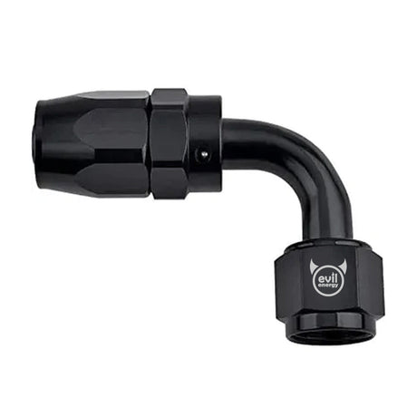 evilenergy EVIL ENERGY AN Hose End Fitting 90 Degree Swivel Aluminum Black (4/6/8/10/12AN)