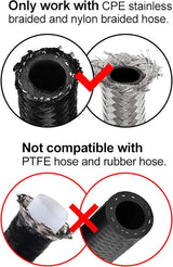 EVIL ENERGY EVIL ENERGY AN Hose End to AN ORB 90 Degree Fitting Swivel for CPE Braided Hose