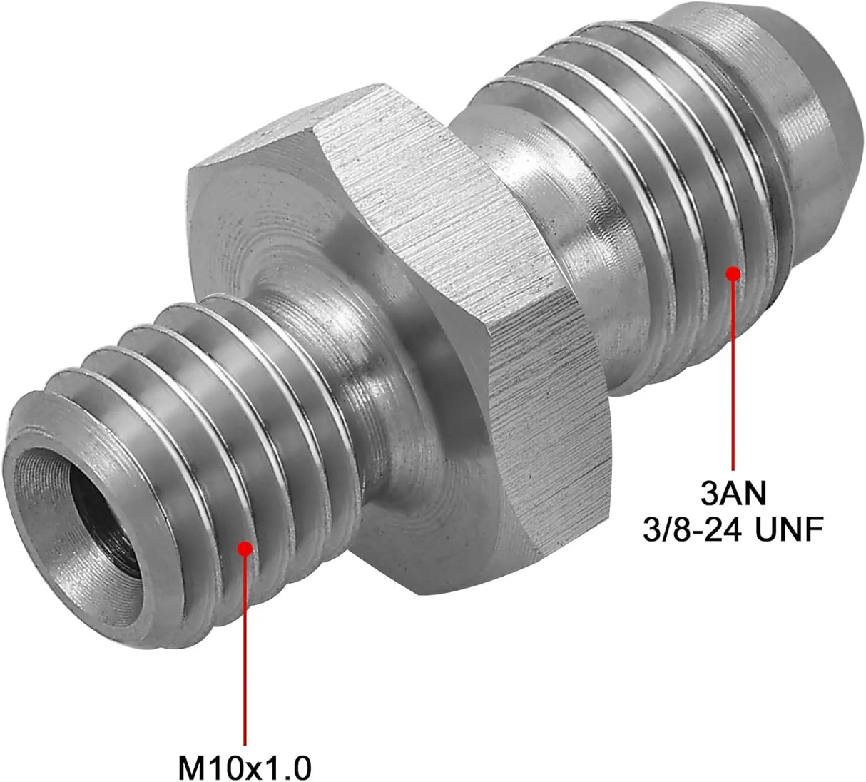 EVIL ENERGY EVIL ENERGY AN Male Flare to Male Metric Thread Brake Fitting Stainless Steel Adapter