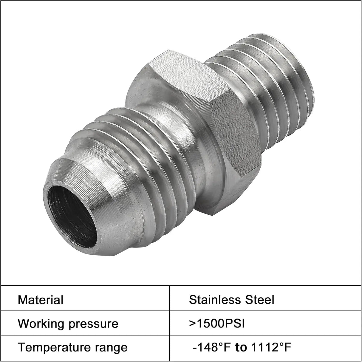 EVIL ENERGY EVIL ENERGY AN Male Flare to Male Metric Thread Brake Fitting Stainless Steel Adapter