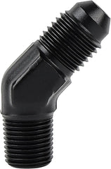 EVIL ENERGY EVIL ENERGY AN Male Flare to NPT Pipe 45 Degree Fitting Adapter Aluminum Black