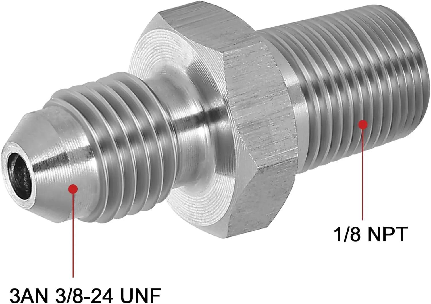 EVIL ENERGY EVIL ENERGY AN Male Flare to NPT Pipe Fitting Adapter Stainless Steel Straight