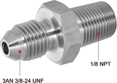 EVIL ENERGY EVIL ENERGY AN Male Flare to NPT Pipe Fitting Adapter Stainless Steel Straight