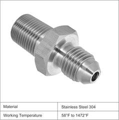 EVIL ENERGY EVIL ENERGY AN Male Flare to NPT Pipe Fitting Adapter Stainless Steel Straight