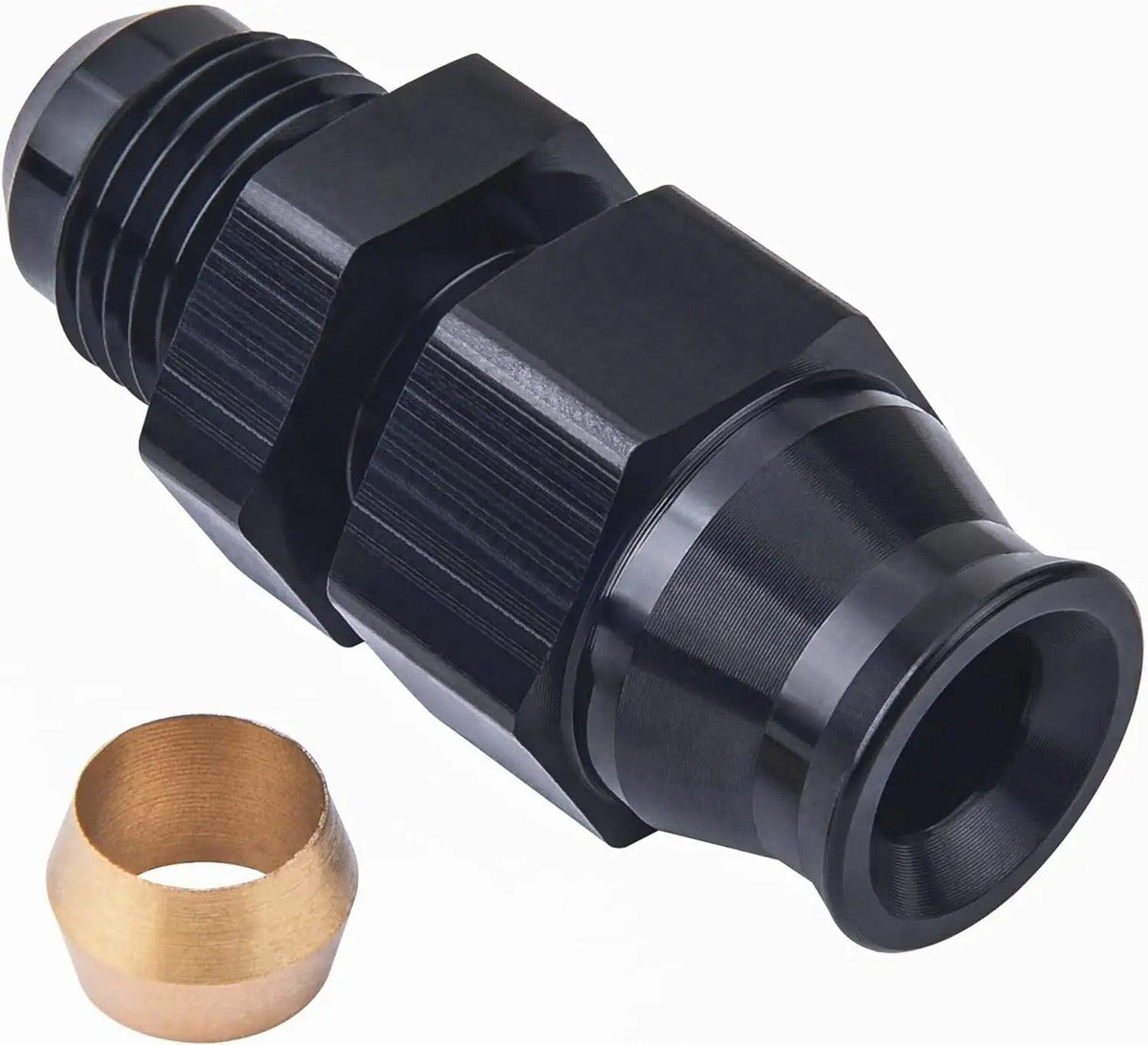 Evilenergy EVIL ENERGY AN Male to Hardline Compression Fitting Adapter Aluminum Black