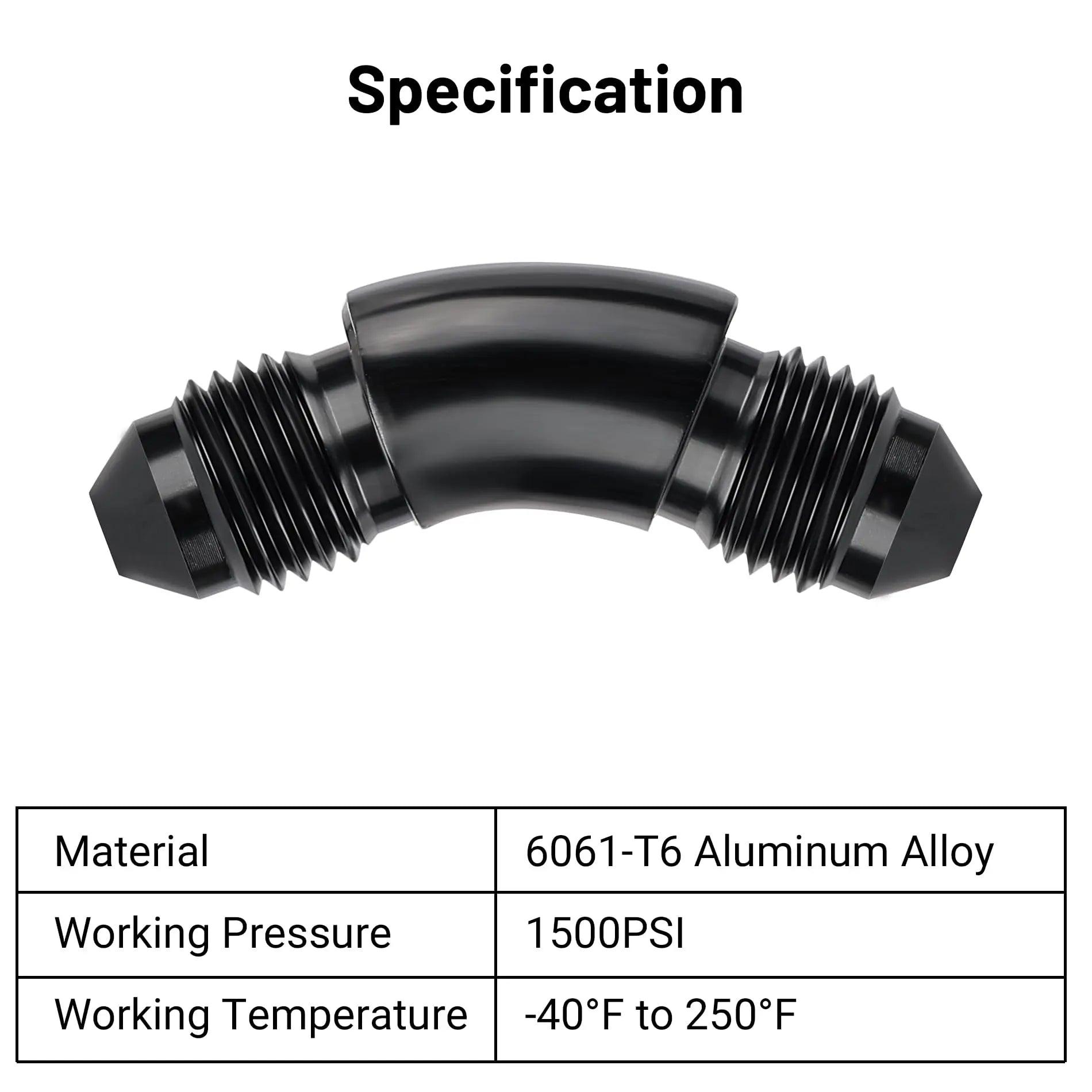 EVILENERGY EVIL ENERGY AN Male to Male One Piece Full Flow Swivel Coupler Union Fitting Adapter Aluminum