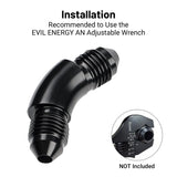 EVILENERGY EVIL ENERGY AN Male to Male One Piece Full Flow Swivel Coupler Union Fitting Adapter Aluminum