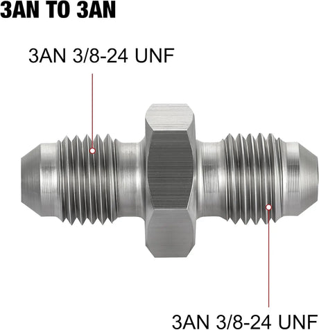 EVIL ENERGY EVIL ENERGY AN Male to Male Stainless Steel Brake Coupler Union Straight Adapter Fitting