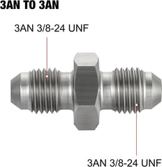 EVIL ENERGY EVIL ENERGY AN Male to Male Stainless Steel Brake Coupler Union Straight Adapter Fitting