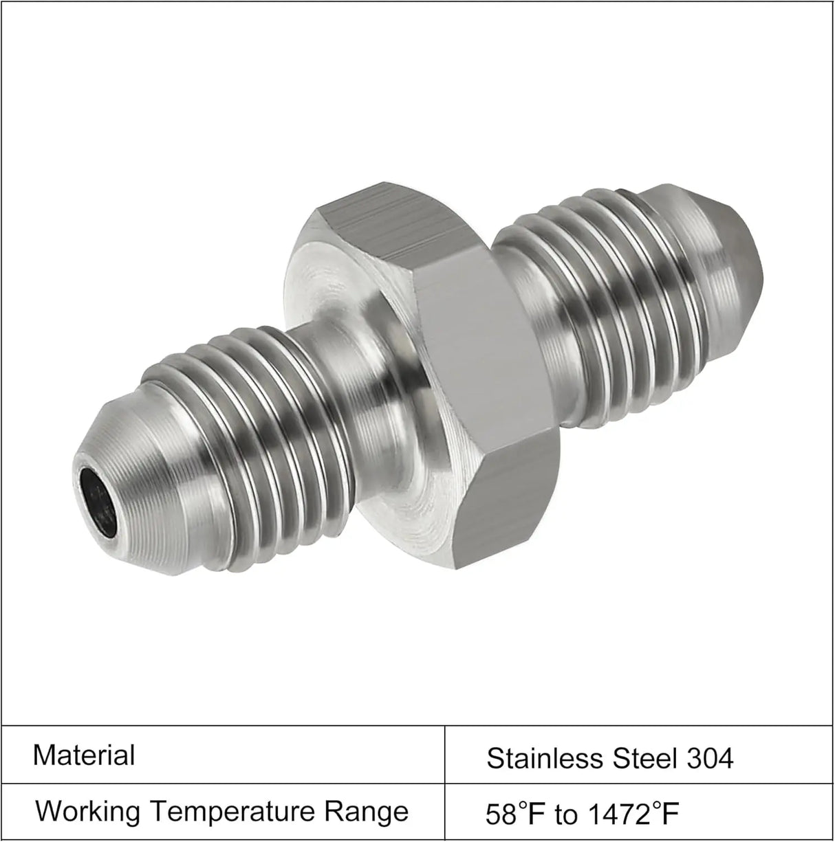 EVIL ENERGY EVIL ENERGY AN Male to Male Stainless Steel Brake Coupler Union Straight Adapter Fitting