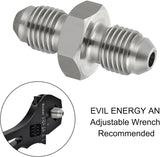 EVIL ENERGY EVIL ENERGY AN Male to Male Stainless Steel Brake Coupler Union Straight Adapter Fitting