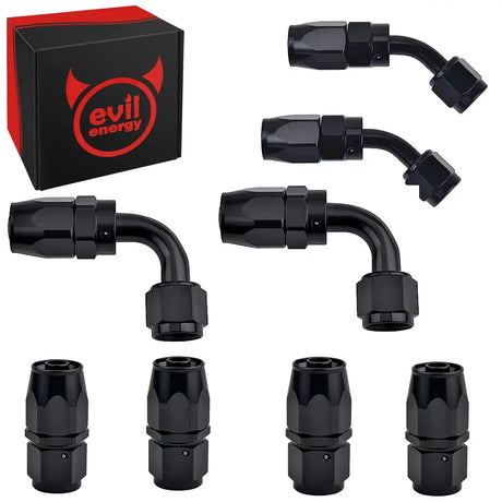 EVILENERGY EVIL ENERGY AN Swivel Hose End Fitting Kit Aluminum 8pcs（6/8/10AN）