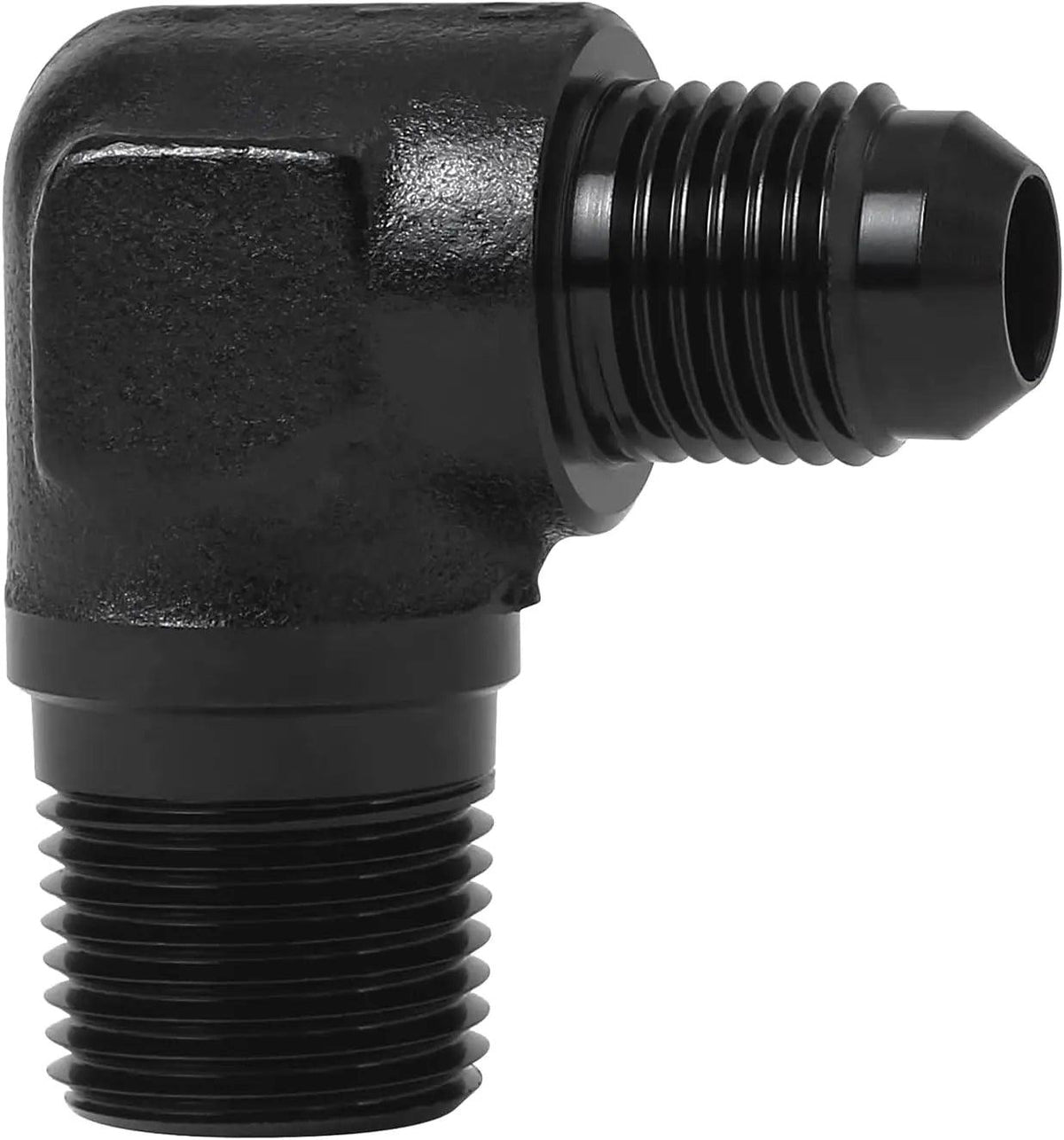 Evilenergy EVIL ENERGY AN to NPT Male 90 Degree Fitting Adapter Aluminum Black