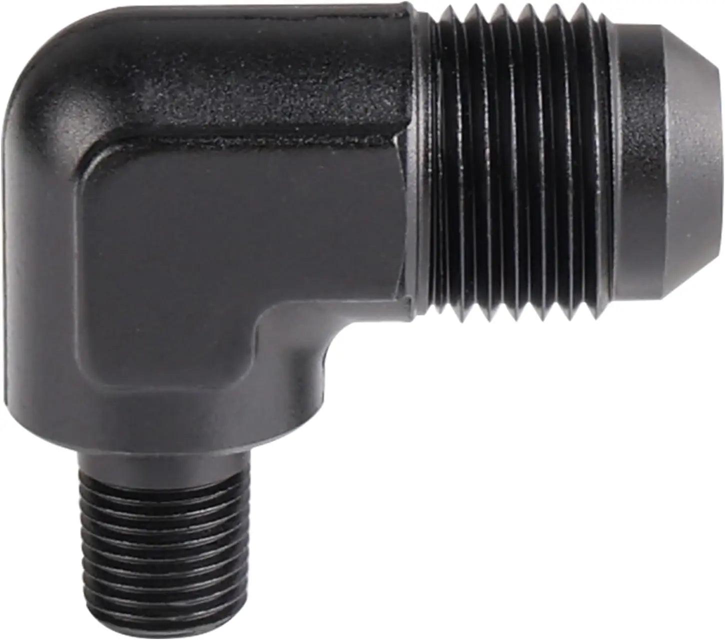 Evilenergy EVIL ENERGY AN to NPT Male 90 Degree Fitting Adapter Aluminum Black