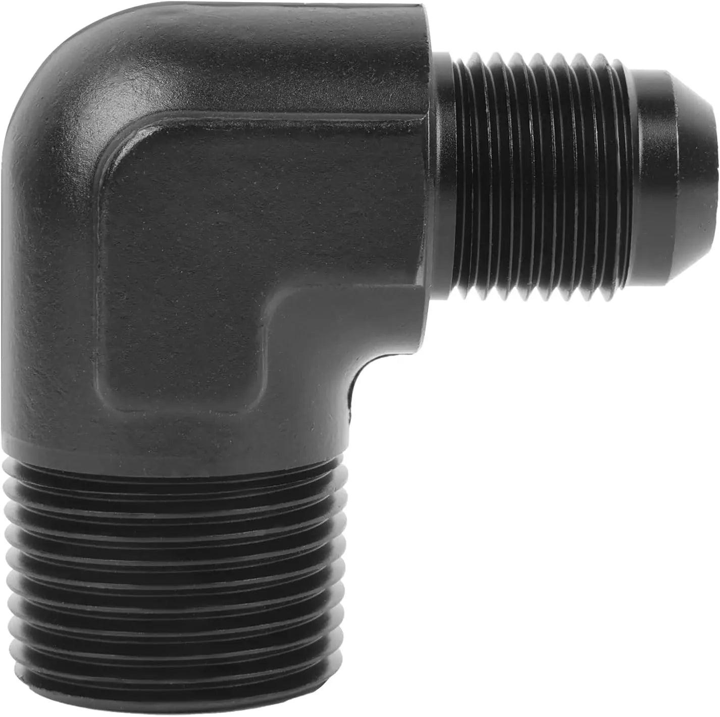 Evilenergy EVIL ENERGY AN to NPT Male 90 Degree Fitting Adapter Aluminum Black