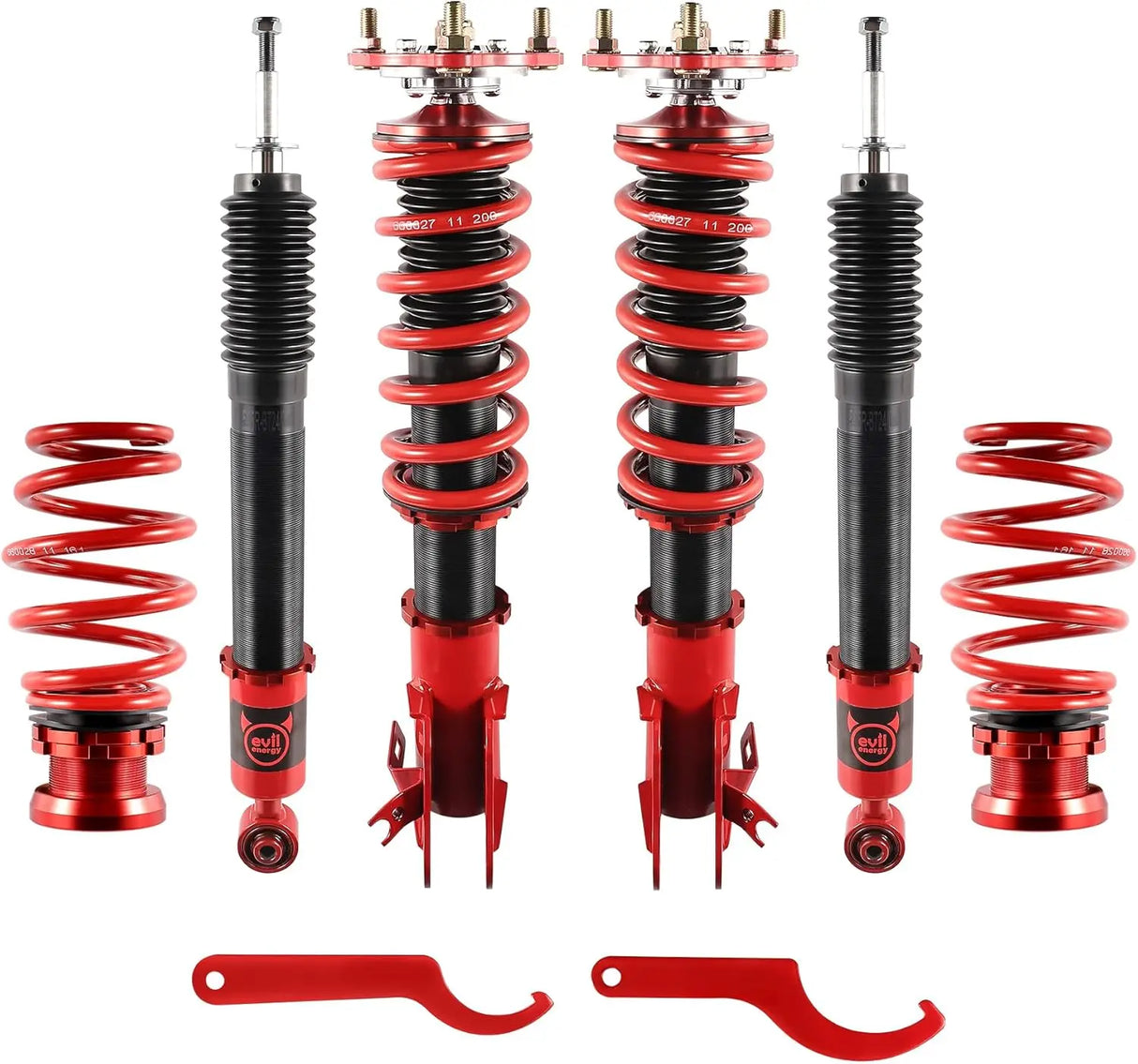 EVIL ENERGY EVIL ENERGY Coilovers Suspension Kit Coilovers Compatible for Honda Civic 2006-2011 Acura CSX 2006-2011 Height Adjustable Coilovers Lowering Kit Twin-Tube Coilover Shocks for Comfortable Ride