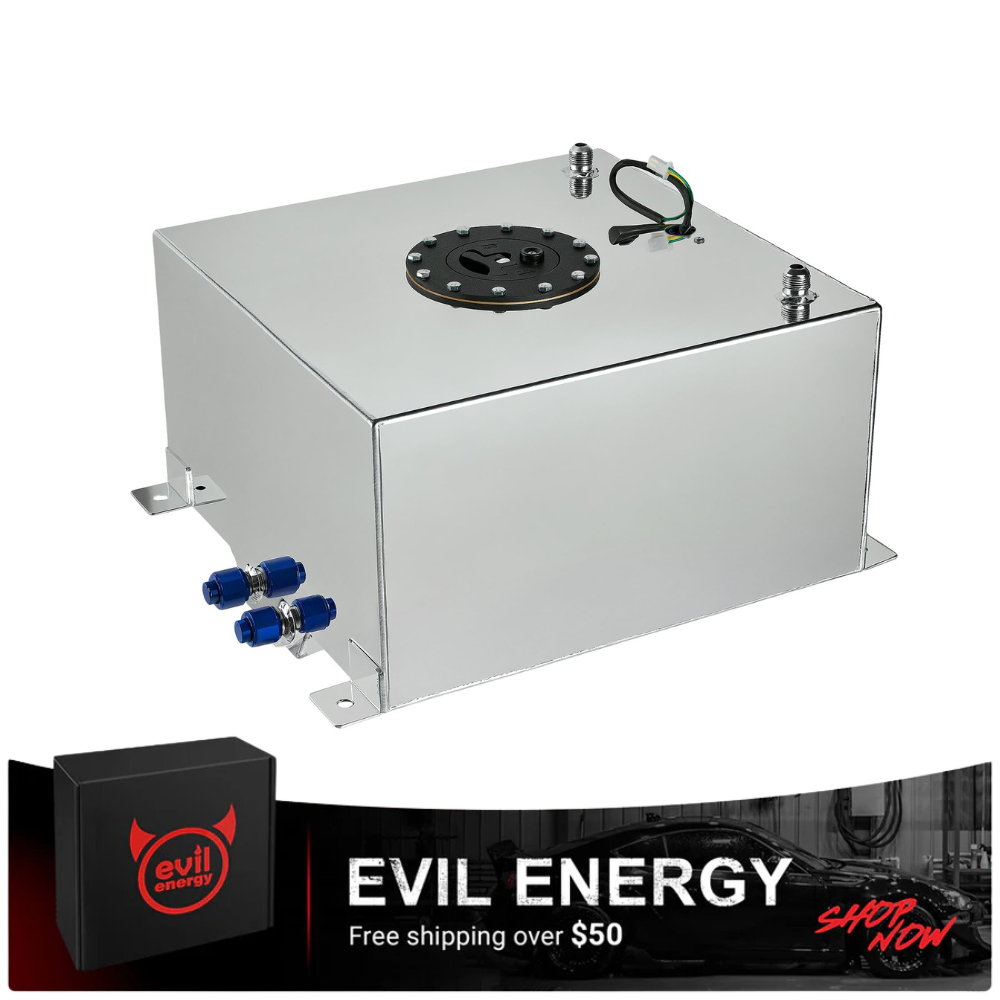 EVIL ENERGY Fuel Cell Gas Tank with Level Sender Black Street Drift Aluminum（1/2.5/5/8/10/12/15/20 Gallon ）