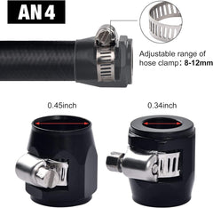 EVIL ENERGY Hose Finisher Clamp Aluminium Black