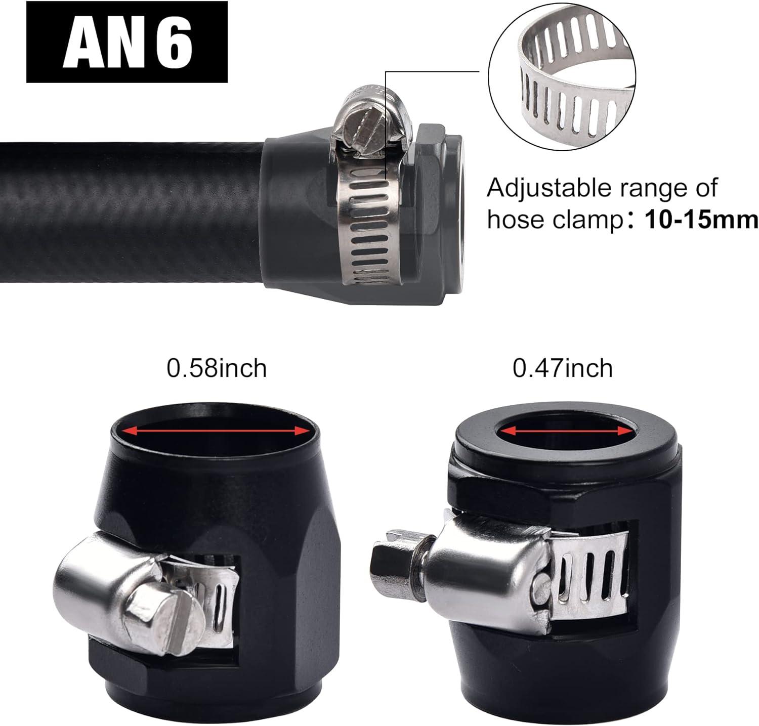 EVIL ENERGY Hose Finisher Clamp Aluminium Black