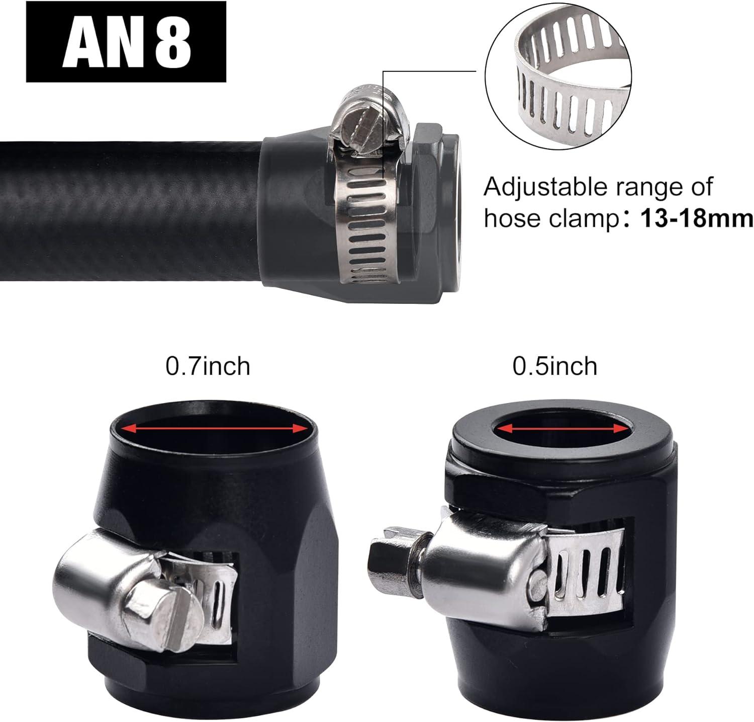 EVIL ENERGY Hose Finisher Clamp Aluminium Black