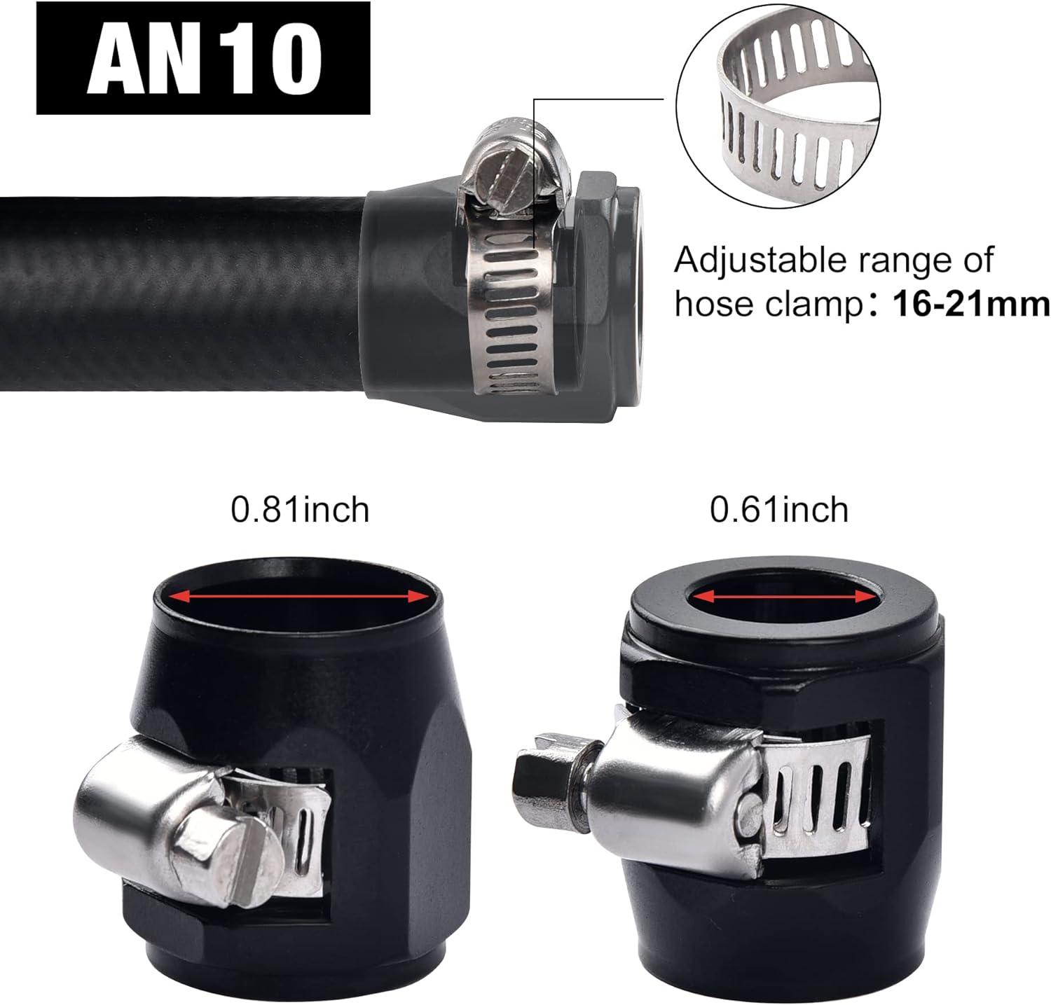 EVIL ENERGY Hose Finisher Clamp Aluminium Black