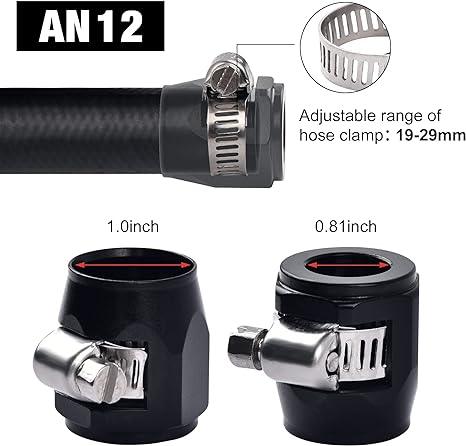 EVIL ENERGY Hose Finisher Clamp Aluminium Black