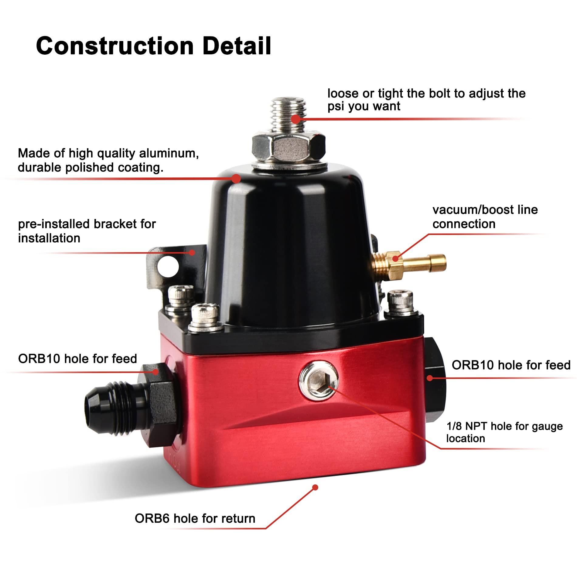 EVIL ENERGY LS Swap Fuel Kit | Fuel Filter|6AN 20FT Fuel Hose |20-120PSI Regulator | 300LPH High Flow Fuel Pump For LS Swap EFI Systems and More