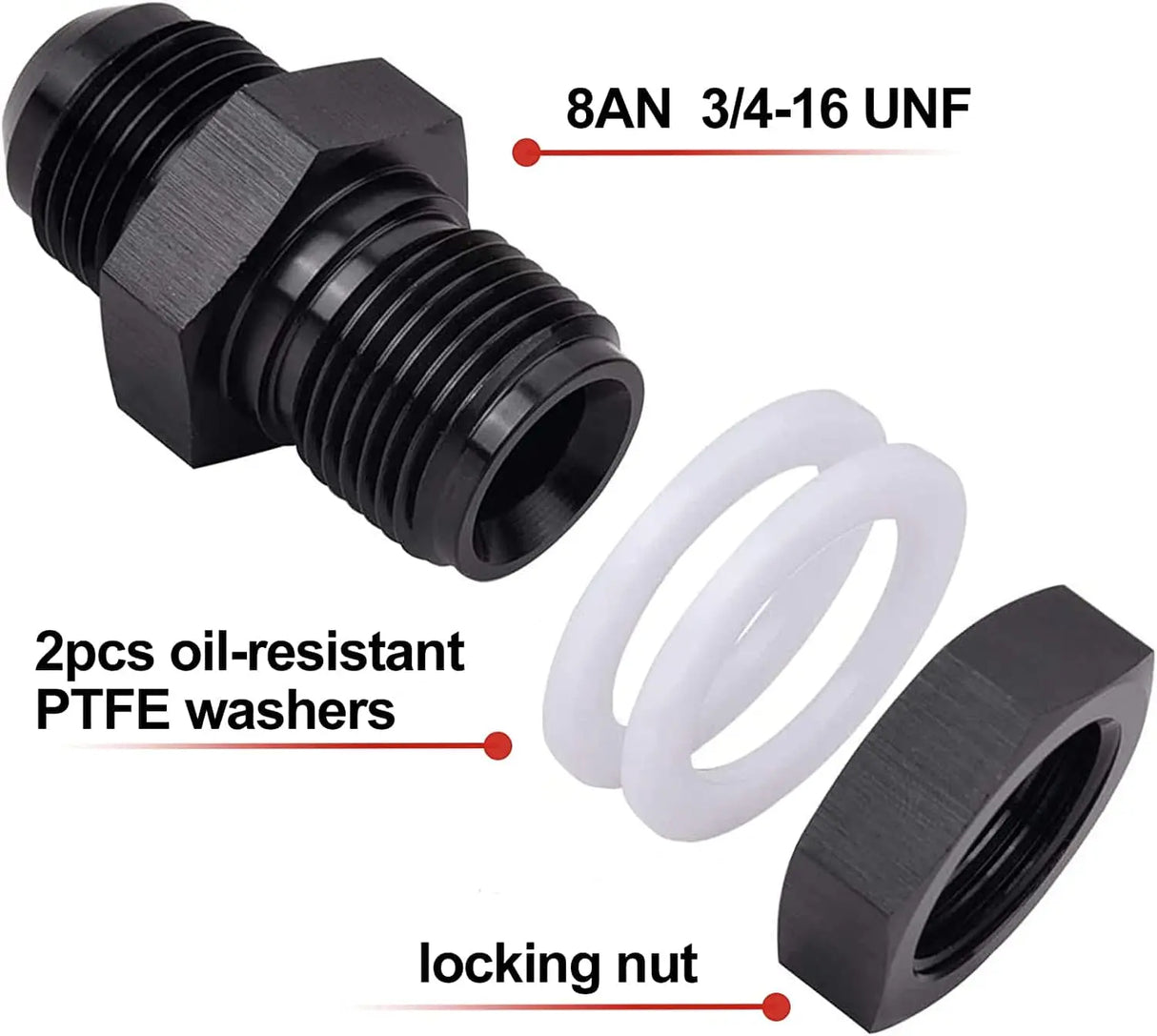 EVIL ENERGY AN Male to Male Flare Coupler Union Straight Hose Adapter  Fitting – EVILENERGY
