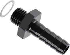 EVIL ENERGY EVIL ENERGY Male to Hose Barb Fuel Oil Pump Inlet Straight Fitting Barb Fitting Bare with Aluminium Washer