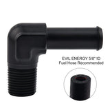 Evilenergy EVIL ENERGY NPT Male to Barb Fitting 90 Degree Aluminum Black