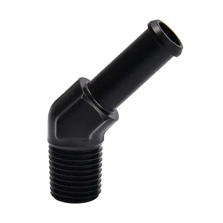 Evilenergy EVIL ENERGY NPT Male to Barb Fitting Adapter 45 Degree Aluminum Black