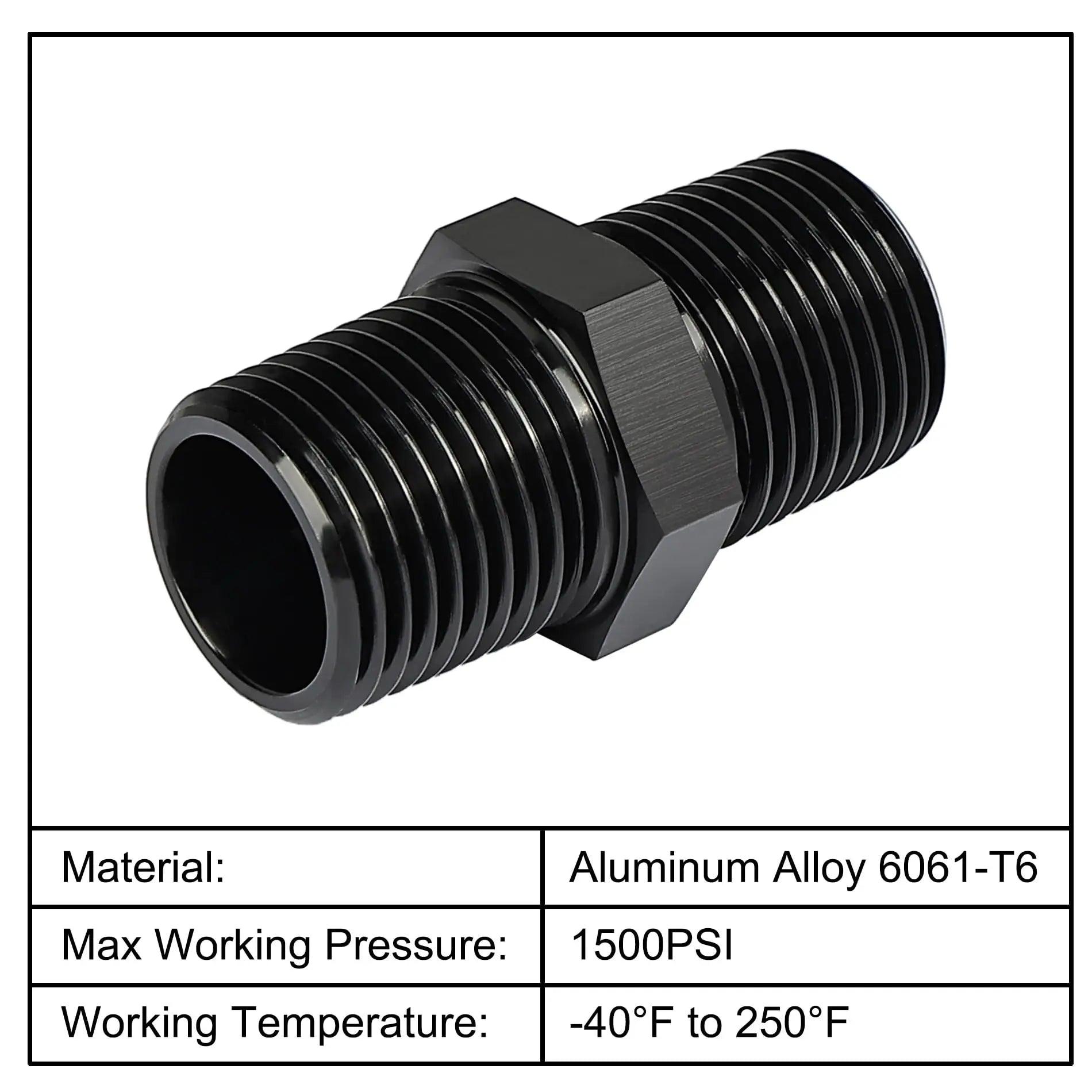 EVILENERGY EVIL ENERGY NPT Male to NPT Male Thread Coupling Equal Hose Fitting Adapter